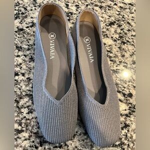 New VIVAIA Margot 2.0 V-Cut Almond Taupe Gray Flats Women's EU 40